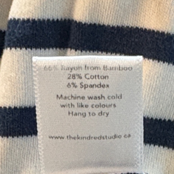 Little & Lively 1-2T Navy and White Striped Dress - Picture 3 of 4